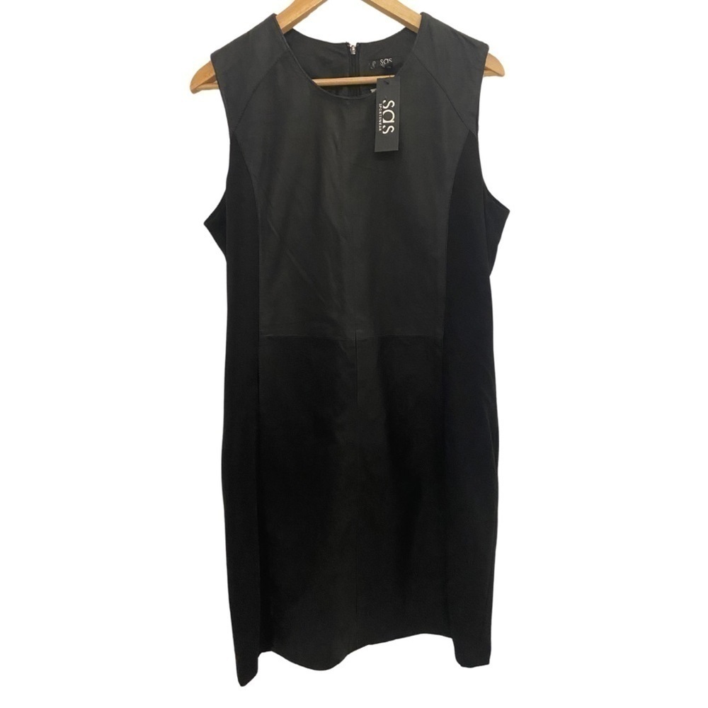 SAS black leather dress in size 10 NWT